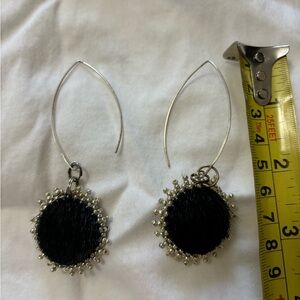 Seal and beaded earrings made by an Innuit elder.